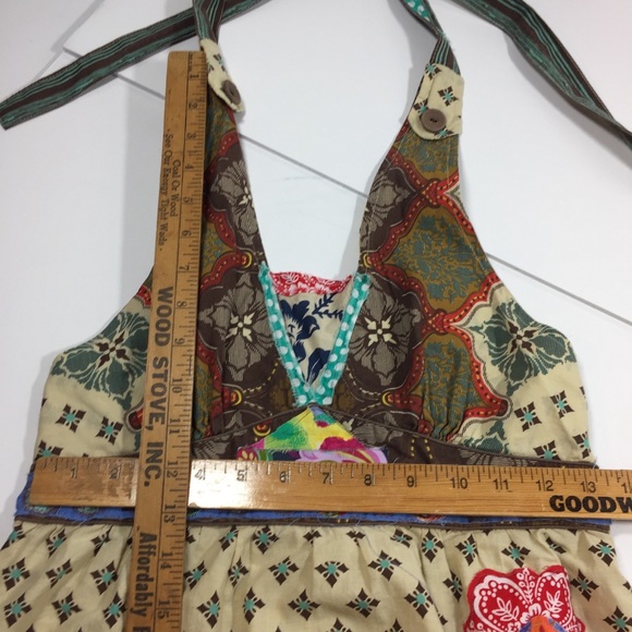 Sew Unruly patchwork boho halter top S - Picture 6 of 6